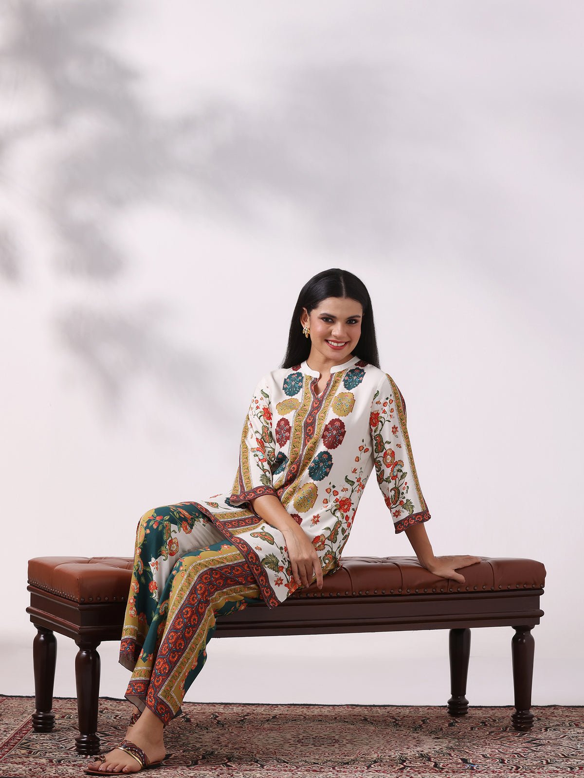 Liva Off White Printed Co-Ord Set
