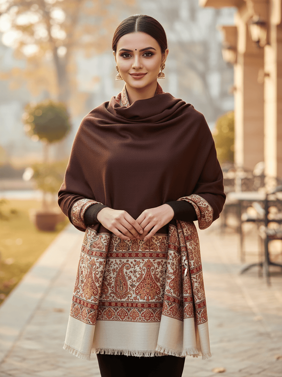 Classy Beige Acrylic Stole