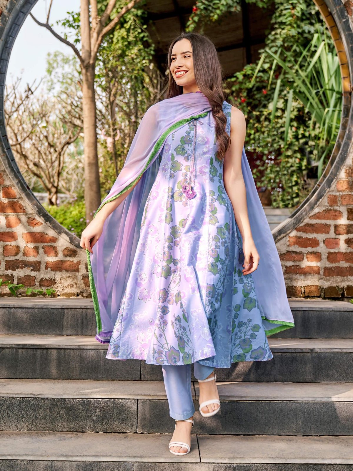 Light Blue Muslin Kurta Comfort Pant Dupatta